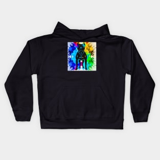 Pit Bull Terrier Colorful Painting Art Kids Hoodie